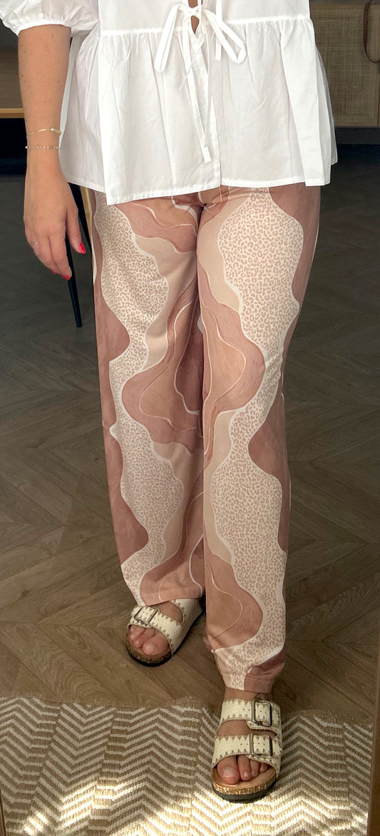 Pantalon à motifs rose Miami