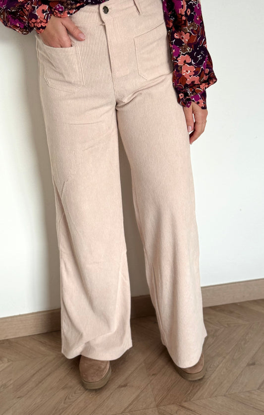 Savannah beige corduroy pants