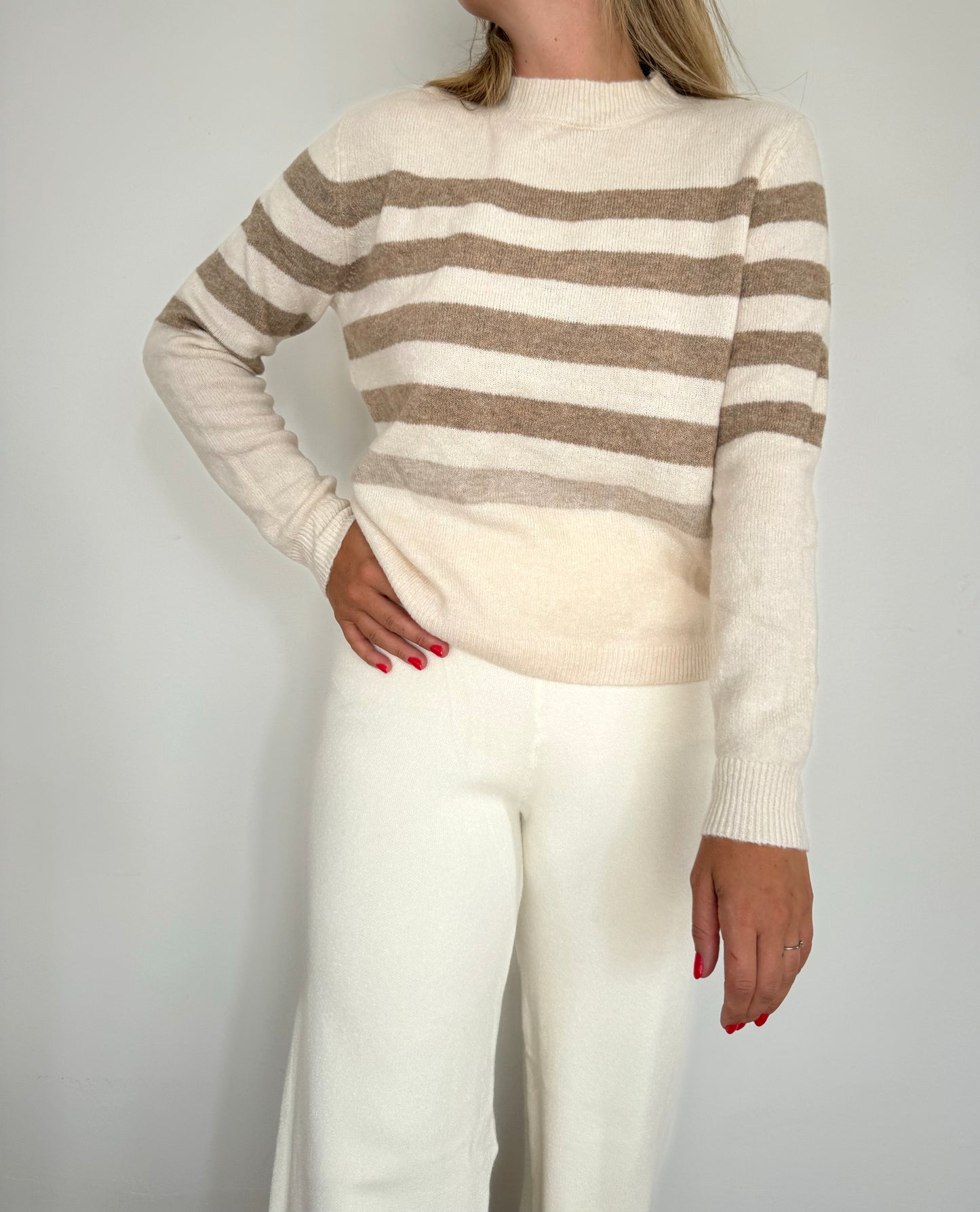 Pull rayé beige Sintra