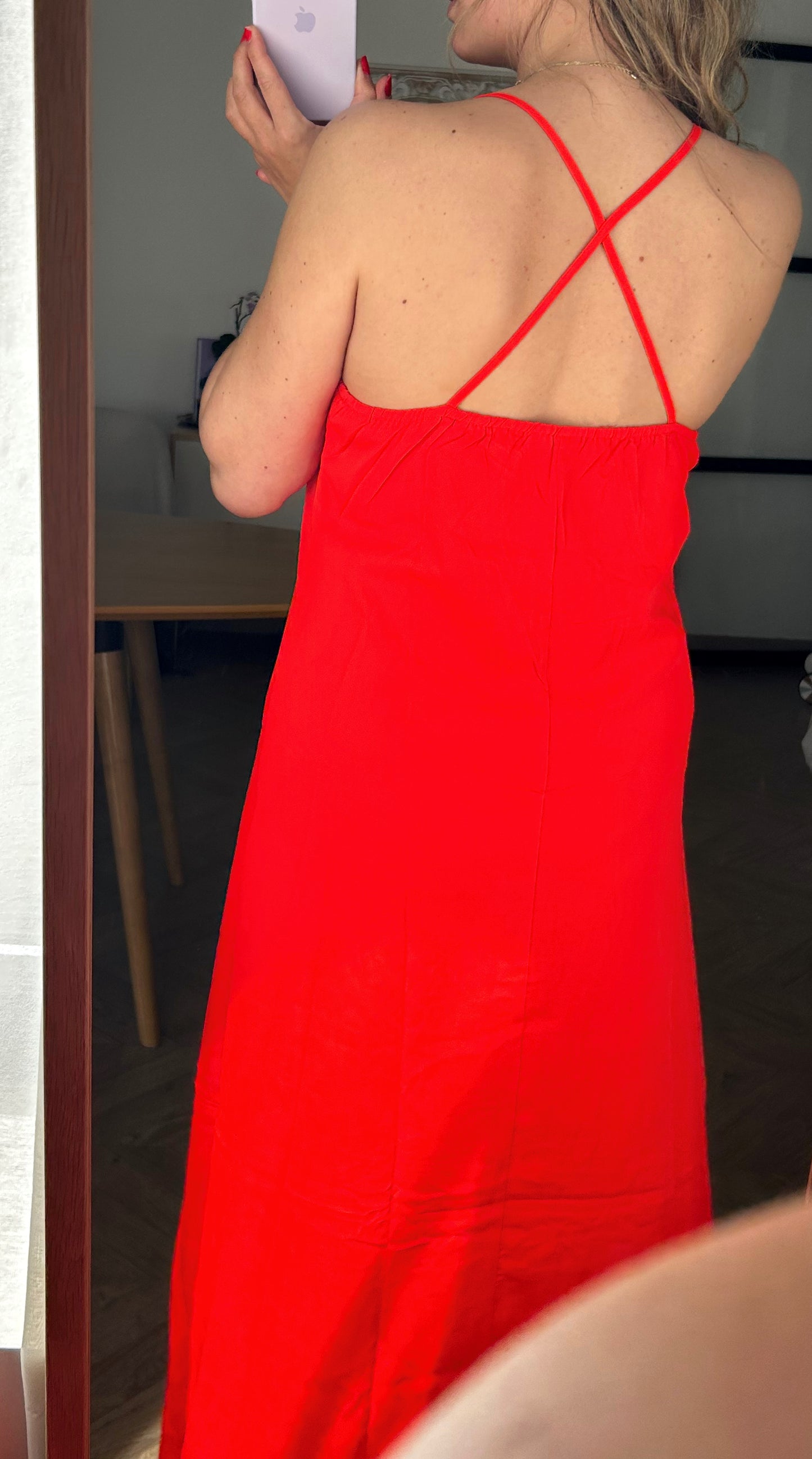 Robe longue rouge Ibiza